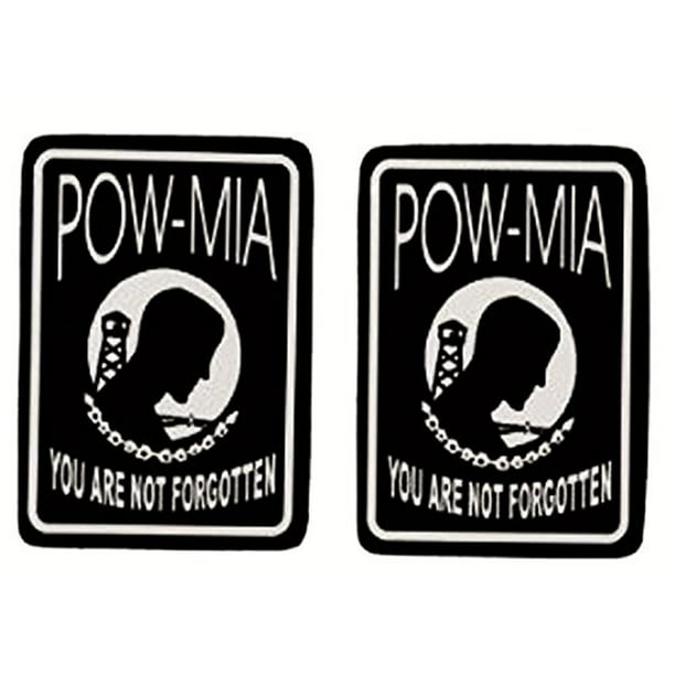 SET OF 3 POW/MIA FORGOTTEN BY THE GOVERNMENT HELMET STICKERS